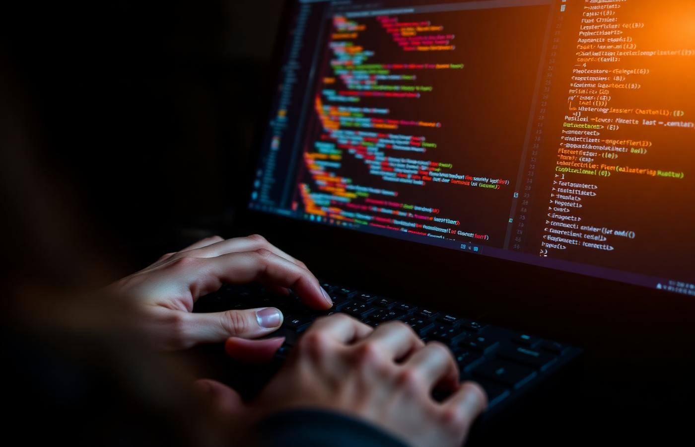 Developer writing production code